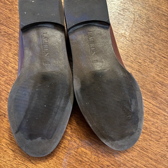 Lauren Ralph Lauren Brown Leather Loafers with Gold Buckle - Picture 4 of 5
